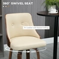 thumbnail image 3 of HOMCOM Bar Height Bar Stools Set of 4, Beige, 3 of 9
