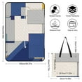 thumbnail image 2 of Blue Geometric Picnic Blanket Waterproof Outdoor Beach Blanket Hand-held Pad Suitable for Travel, Camping, Beach, Family Gatherings, 2 of 8