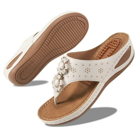 

Women Sandals Flip Flops for Women Summer Casual Wedge Sandals Shoes Massage Function