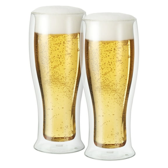Double Wall Beer Glass 14oz / 400ml, Set of 2
