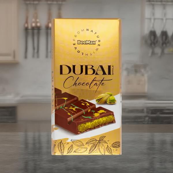 Dubai Chocolate Bar with Pistachio | Luxurious Dubai-Inspired Flavor | Made with high-quality milk chocolate | 7oz (200gr)