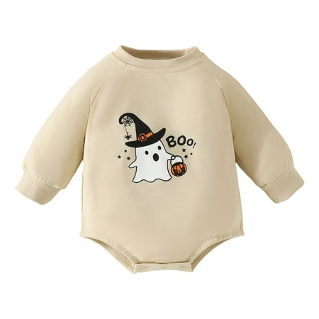 

Xboschi Toddler Baby Boys Girls Letters Prints Long Sleeves Soft Sweatershirt Romper Jumpsuit Organic Baby Clothes Boy