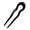 Black, variant on Yesbay Acrylic Hair Fork Wave U-Shaped Hairpin Women Back Head Bun Headgear Lightweight Daily Use Hair Accessory