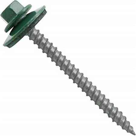 

1 lbs No. 9 Size x 1.5 in. Pro-Twist Hex Head Sheet Metal Screw Green - Pack of 91