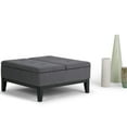 thumbnail image 2 of Simpli Home Dover Coffee Table Storage Ottoman in Slate Gray, 2 of 9