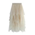 thumbnail image 2 of Women Tulle Skirt Elastic Waist Mesh Long Paragraph Skirt Dress#jxsm8063, 2 of 2