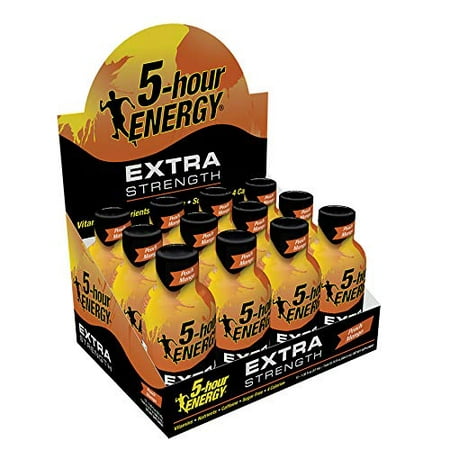 5-hour ENERGY Extra Strength Peach Mango, 1.93 Fl Oz, 12