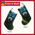 thumbnail image 2 of Picia Fluorescent Wolf for 18in Christmas Stockings, Xmas Stocking for Kids, Holiday and Family Stocking for Fireplace or Party Decoration, 2 of 7