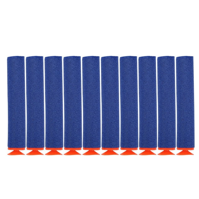 100 Uds pistola de juguete balas de repuesto suave dardos accesorio reutilizable de espuma EVA (azul oscuro)