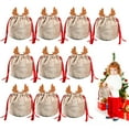 thumbnail image 3 of Bolsa con cordón para Navidad, bolsa de regalo con forma de asta, bolsa para decoraciones navideñas, bolsa con cordón para embalaje, 3 of 11
