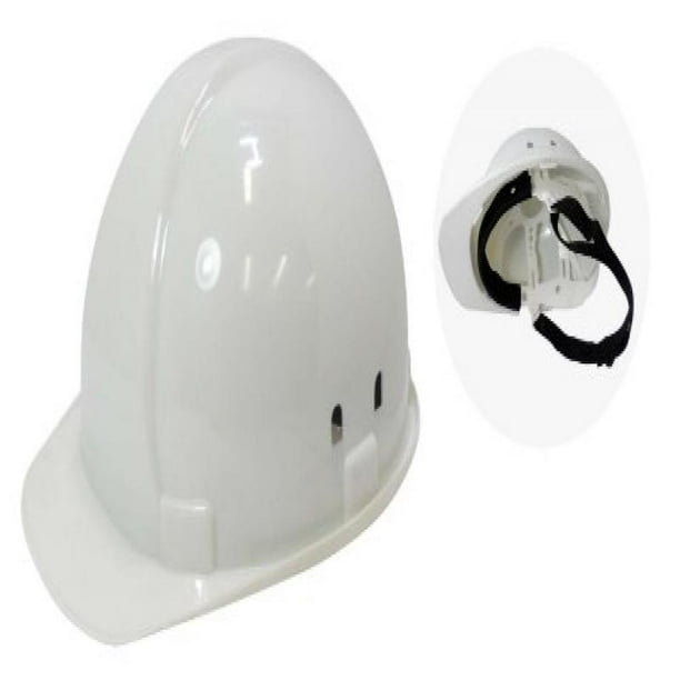 OSHA Approved ABS Adult Size White Safety Hard Hat With BuiltIn Adjustable Liner (ToolUSA SF