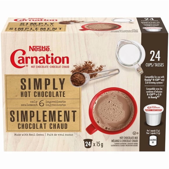 NESTLÉ CARNATION Simply Hot Chocolate for Keurig - 24 x 15g