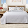 thumbnail image 5 of Floral Quilt Set - Lightweight, Soft, All-Season - 2-Piece Reversible Scalloped Bedding Set (Twin / Twin XL, Floral Lattice), 5 of 6