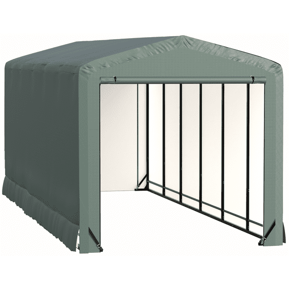 ShelterTube Wind and Snow-Load Rated Garage, 10x27x10 Green