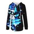 thumbnail image 5 of Women Hoodies Clearance V-Neck Pullover Hoodies Tie-Dye Sweatshirts Drawstring Long Sleeve Tops, 5 of 6