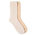 thumbnail image 6 of Martha Stewart Womens Marled 2 Pack Butter Crew Sock Latte/Silver Grey, 6 of 6