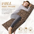 thumbnail image 5 of Body Pillow Cover - Brown leopard print A Soft Body Pillow Cover with Zipper, Comfort Body Pillow Pillowcase, Body Pillow Case Cover 20 x 54, 5 of 7