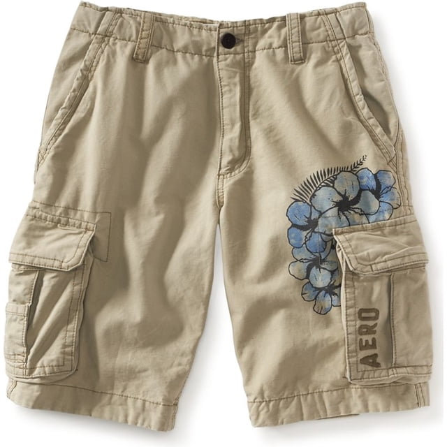 Pantalones cortos de Carga Aeropostale 28 diseño floral color beige