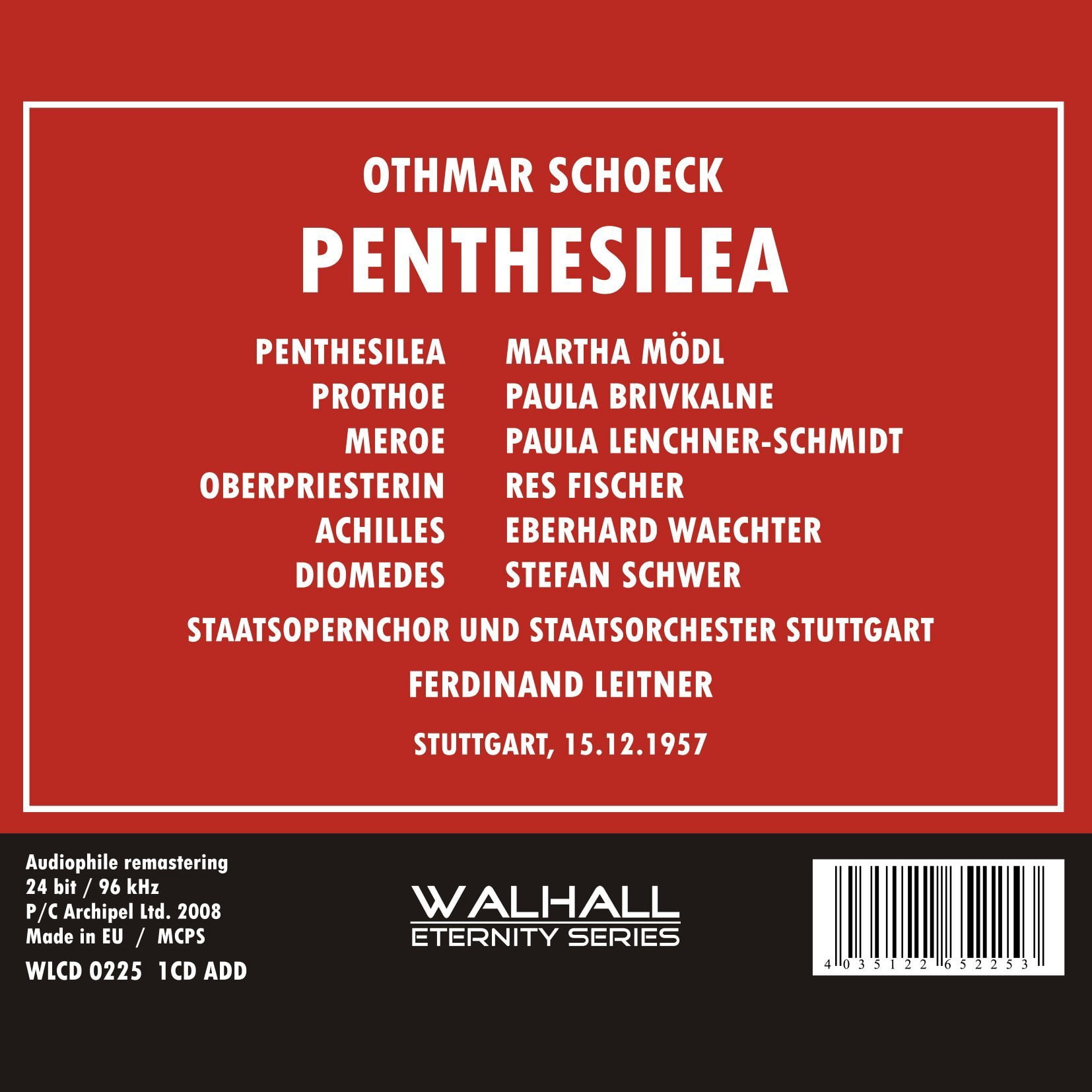 Schoeck.O. / Modl,Martha / Grefe,Gustav - Schoeck: Penthesilea - Music & Performance - CD