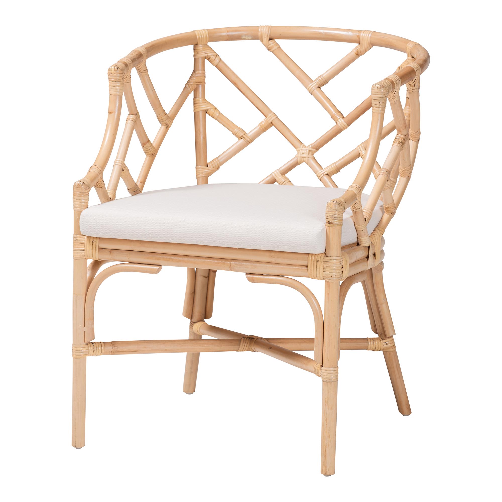 bali & pari Padma Boho Dining Chair, Natural