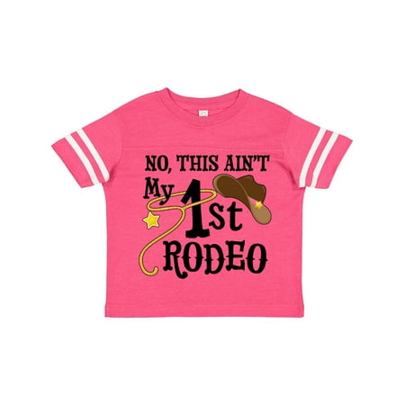 

Inktastic No This Ain t My 1st Rodeo Cowboy Hat and Lasso Gift Toddler Boy or Toddler Girl T-Shirt