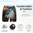 thumbnail image 5 of Lsque Mens Swim Trunks USA Bald Eagle Pattern - Bathing Suit Compression Liner - Beach Swim Shorts Swimwear - (S-3XL) - Stretch Quick Dry -3X-Large, 5 of 9