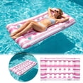 thumbnail image 4 of Inflatable Water Lounge Float with Non Bottom, Portable Oversized Floating Mat Chair for Pool Lake Beach and Water Relaxation(Pink,133x71cm), 4 of 6