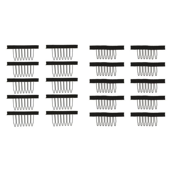 BELOVING 20Pcs/Set Stainless Steel 7 Teeth Combs Convenient for Your Caps Lace