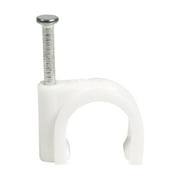 QualGear 12mm Cable Clips, White, 100 Pack, CC12-W-100-P