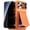 Orange, variant on Dteck Hidden Back Wallet Card Holder Case For iPhone 17 Pro Max with Privacy Screen Protector Auto Alignment Kit, Shockproof Kickstand RFID Blocking Sliding Lens Cover, Black