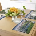 thumbnail image 4 of Ambesonne Nature Place Mats Set of 4, Austrian Alps Mountain, Standard Size, Green Blue, 4 of 6