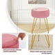 thumbnail image 4 of Taburete Leesingdo de terciopelo con patas ajustables, 4 of 7