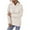 White, variant on SELONE Sweatshirt for Women with Hoodie Long Sleeve V Neck Tops Drawstring Buttons Oversized Hoodies Fashion Fall Clothes