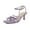 Light Purple, variant on XYD Women Kitten Low Heel Sandals Bowknots Square Open Toe Ankle Strap Summer Casual Dress Shoes Size 7 Orange
