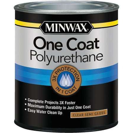 1PK Minwax One Coat 1 Qt. Semi-Gloss Interior Polyurethane