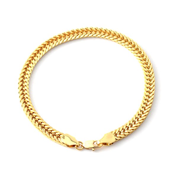 tredstone Gloden Silver Hip-hop Wheat Bracelet Round Chain Twist Wristband Copper Band Men Hand Jewelry