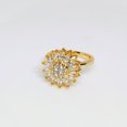 thumbnail image 5 of Rotating Sunflower Ring With Full Diamond Adjustable Opening Gold Rose Gold White Gold Women Jewelry Korean Style, 5 of 7