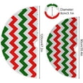 thumbnail image 3 of FMSHPON Red Green White Texture Xmas Christmas Tree Skirt Stand Mat for Holiday Party Decoration Indoor Outdoor 36 inches, 3 of 6