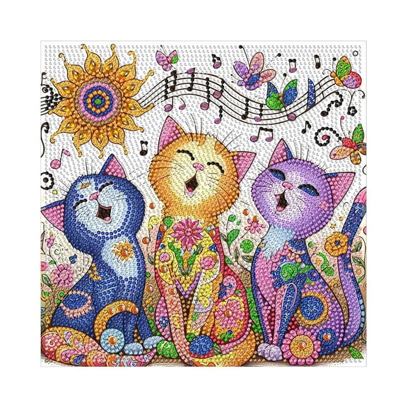 Diamond. Mosaic Animal Cat Full Diamond. Painting Flower Art Home Decor Gift,