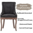 thumbnail image 4 of KISRAIS Dining Chairs Set of 2, Upholstered Side Chairs Farmhouse Solid Wood Kitchen Dining Room Chairs with Nailheads Legs, 4 of 12