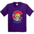 thumbnail image 3 of Inktastic Colorado Mountain Scene with Clouds and Moon Youth T-Shirt, 3 of 5