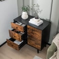 thumbnail image 5 of Neatifyes Storage Cabinet with 3 Drawers and Door, Industrial Wood Accent Cabinet with Adjustable Shelf, Retro Farmhouse Sideboard Buffet for Kitchen Living Room (Industrial), 5 of 10