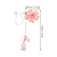 thumbnail image 2 of 1 Paire de Boucles d'Oreilles Goutte à Goutte en Résine Fleur de Cerisier (Rose), 2 of 8