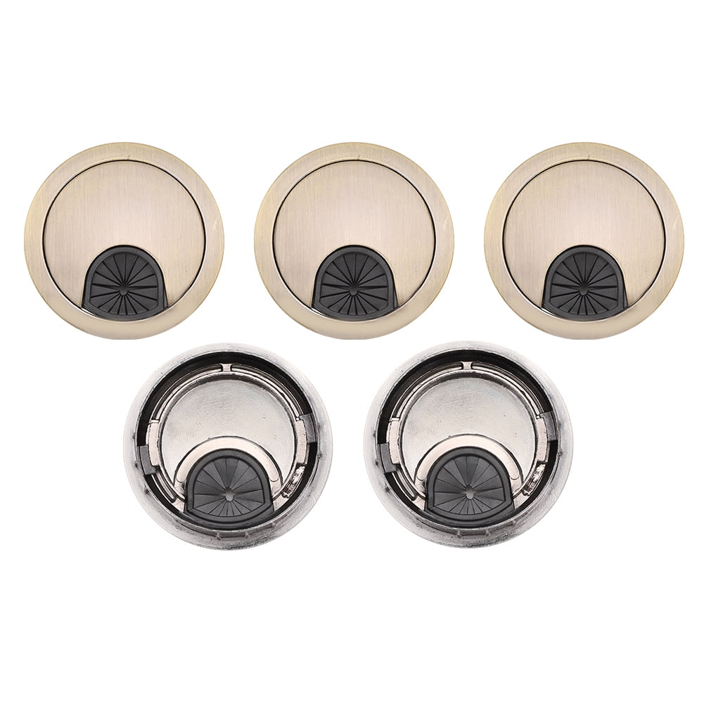 Peahefy Wire Hole Cover,Cable Hole Cover Zinc Alloy Wire Grommet Round