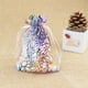 thumbnail image 2 of Moyic 100 piezas de bolsas de regalo de Organza con diseño de Coral, recuerdo transpirable para vacaciones de cumpleaños, joyería Almacenamiento y organización del hogar Blanco, 2 of 6
