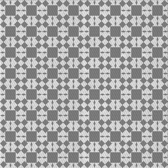 Ahgly Company Indoor Square Patterned Sonic Silver Gray Area Rugs, 8' Square