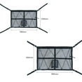 thumbnail image 4 of Graflsoa Adjustable Overhead Car Storage Net with Dual-Layer Design, Large Vehicle Organizer for Tissues and Luggage, Black Polyester Material, 4 of 4