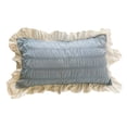 thumbnail image 1 of Pillow Cases, Pure Color Breathable Shams Covers with Ruffled Design Lovely Throw Pillow Covers for Dormitory Bedroom Hote, 1 of 8