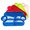 Blue, variant on The Party Dipper - Food Tray Serving Tray - Innovative Design - Made in USA