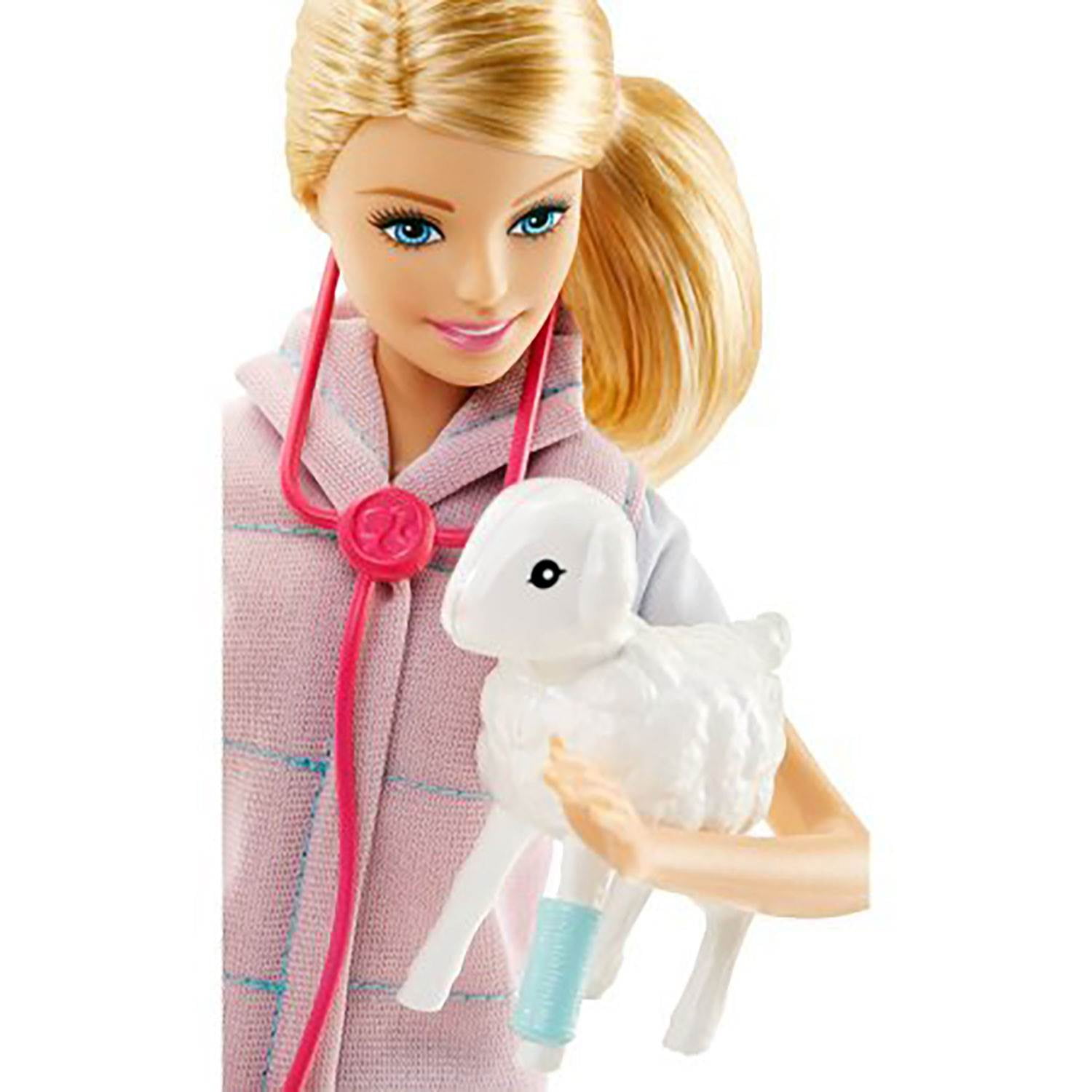 Mattel Barbie Kid Careers Farm Vet Doll Barn Animal Accessories and Playset Walmart